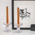 Yeeco Glass Candle Holder, 3.5" Tall Pillar Candle Holders Set of 2 for Wedding Dining