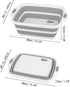 Space Saving Cutting Board, Collapsible Dish Tub with Draining Hole, Folding Chopping Board with Colander, 3 in 1 Multifunction Camping Sink for Washing Dish, Bowl, Vegetables and Fruit by Tiawudi