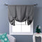 NICETOWN Thermal Insulated Blackout Short Curtain, Gray Tie Up Shade for Small Window