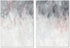 Gray White Abstract Art Blush Pink Canvas Painting for Bedroom Decor, 16x24inchx2 Gray Wall Art for Living Room