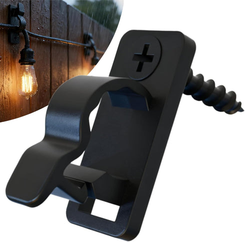 80Pack Outdoor String Light Clips Screw-in Hooks,Weatherproof Cable Hangers and Clips for