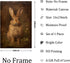 Farmhouse Rabbit Wall Art, Vintage Bunny Prints with Flowers, 16x24inch Vintage Animal Pictures No Frame