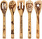 Halloween Idea Wooden Spoons Set, 5 Piece Burned Utensil Spoon Set for Housewarming Wedding Present
