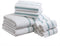 Comfort Spaces 8 Piece Cotton Bath Towel Set, Striped Ultra Soft, Quick Dry, Multi-Sizes, Zero Twist Aqua