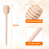 CJFocus 100 6 Inch, PCS Wooden Honey Sticks Dipper Mini Honeycomb Honey Stirrer Stick For Honey Jar Dispense Drizzle