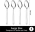 KINGSTONE Large Hostess Serving Utensils, 4 Piece Serving Spoon Set, 18/10 Stainless Steel Heavy Duty for Buffet Party
