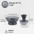 Flexzion Small Marble Stone Mortar and Pestle Set (Black) - 4 Inch, 1/2 Cup Capacity Kitchen Hand Grinder for Spices