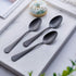GoGeiLi Stainless Steel Matte Black Dessert Spoon Set, 6.8-inch Teaspoon Coffee Spoon, Service for 6, Dishwasher Safe