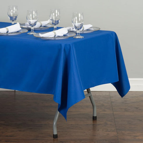 LinenTablecloth 60 x 102-Inch Royal Blue Rectangular Polyester Tablecloth