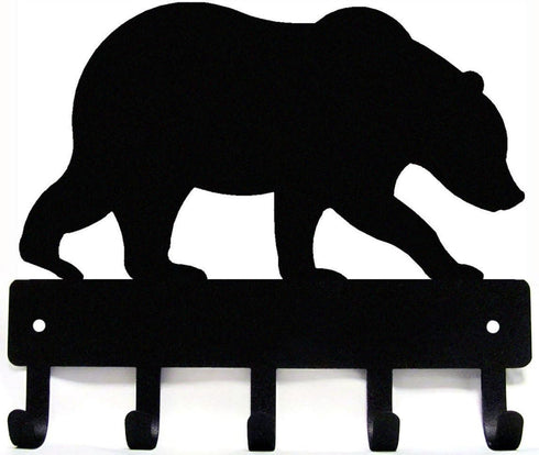 Bear #02 Key Rack Hanger - Large 9 inch Wide - Wall Mount - Made in the USA