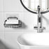 2 Adhesive Soap Bar Holder for Shower Wall, Self Draining Soap Dish Container Caddy Saver with Hooks for Razor Loofah