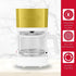 Holstein Housewares 5-Cup Coffee Maker, Pause N Serve, One-Touch Operation, Non-Stick Warming Plate, White and Gold
