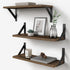 Forbena Rustic Floating Book Shelves for Wall Set of 3, 17 Inch