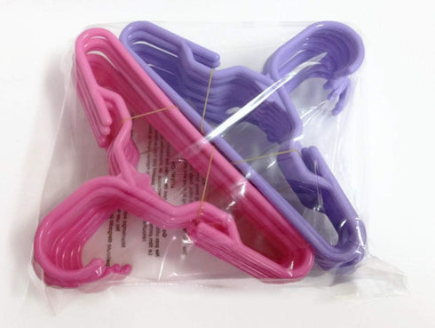 Doll Hangers Set of 24 Fits 18 inch Doll Clothes or Pet Apparel, 7 1/4 Inch Wide Small Dog Clothing