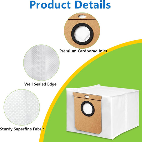 14 Pack Replacement Dust Bags for Eufy L60 / L50 Series Robot Vacuums, Self-Empty Station Dirt Disposal Bags