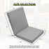 42" 21" 3" Outdoor High Back Cushions Patio Fade Resistant Chair Cushion with Ties, Waterproof Solid Seat and Back