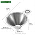 Stainless Steel Spice Funnel with Handle for Kitchen Use, Spill-Free Metal Funnel for Filling Spice Jars and Bottles