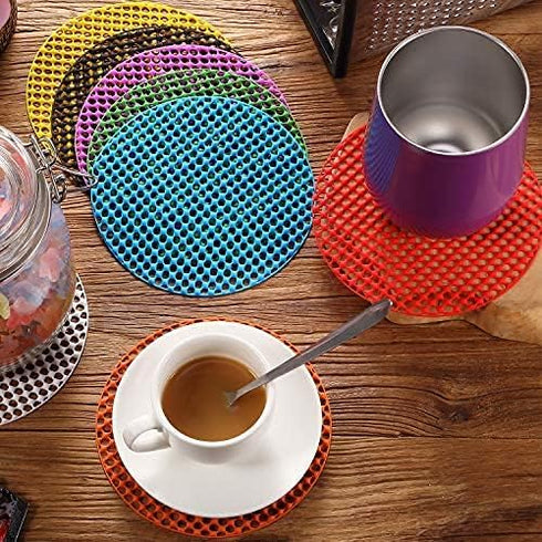 Generic 6 Piece Round Multi-Purpose Jar Gripper Pad Bottle Lid Opener, Colors May Vary