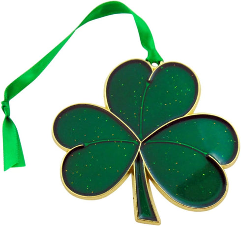 Irish Christmas Ornament, Shamrock Symbol of Ireland, 3 7/8 Inch Tree Decoration