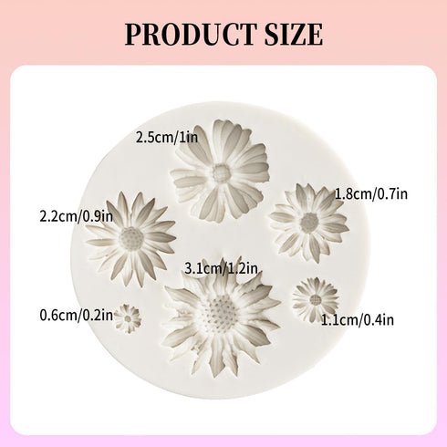 Sunflower Silicone Cookie Biscuit Baking Molds, Decorating Craft Mold