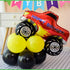 HORUIUS 5PCS Monster Truck Balloons Jumbo Shaped Aluminum Foil Mylar Balloons for Monster Truck Themed Party Birthday