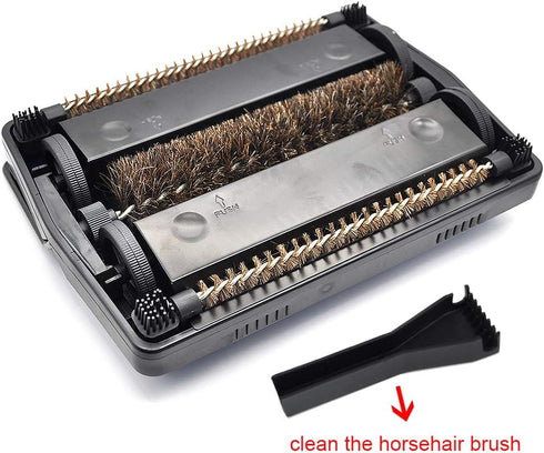 Quiet Carpet Sweeper, EZ SPARES Floor Sweeper with Horsehair Roller Brush Strong, Suitable for Carpet Cleaning Power,
