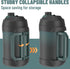 Zukro 1 Gallon Water Jug, 128 oz Large Stainless Steel Sport Water Bottle, Triple Wall Insulated, Leak Proof, Cyan