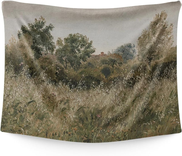 FADALO Antique Field Tapestry 51x59 Inches, Vintage Wall Art Decor for Living Room and Bedroom
