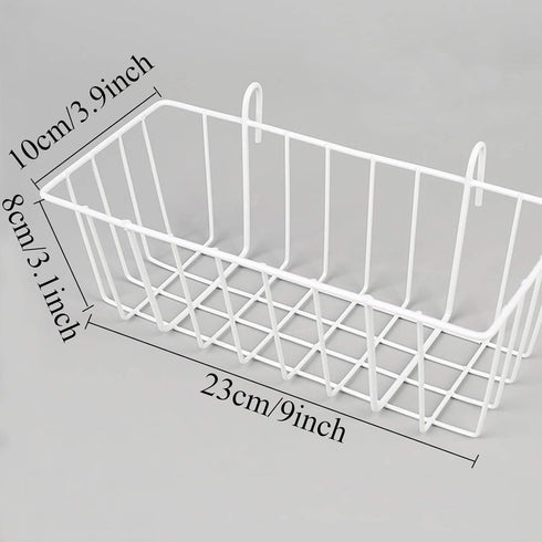 GBYAN Wall Grid Panel Accessories, Wire Grid Baskets Shelf Organizer for Wire Board, White