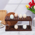 SUPERFINDINGS Wooden Egg Container Rack - 2 Tier Egg Storage Display Rack, Holds Egg Container, Countertop Organizer