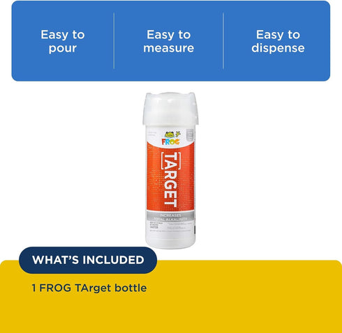 2 lb 1 Pack FROG Target Total Alkalinity Increaser for Hot Tubs and Swim Spas - Bottle with TruDose Measuring Cap