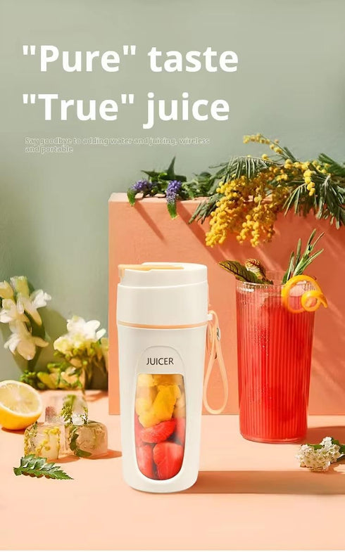 Handheld Electric Stirring Juice and Vegetable Cup, 340ml Convenient Household