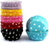Eoonfirst Rainbow Mini Polka Dots Cupcake Liners, 300 Pcs, Food Grade & Grease-Proof Baking Cups Paper
