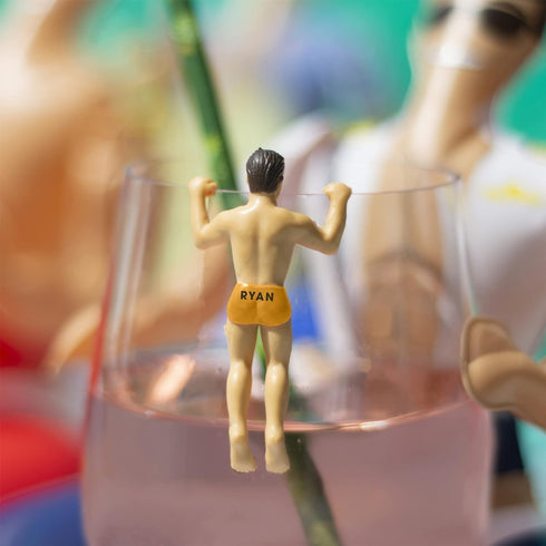 NPW Drinking Buddies Drink Markers, Wine Glass Charms, 6 Count, Novelty Gifts for Parties