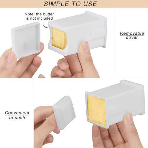 2 Pack Aodaer Butter Spreader Plastic Butter Spreader with Built-in Cover Corn Cob Butter Holder Spreads Butter