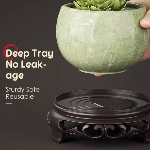 6.8in Counter Hapivida Plant Stand, Round Vase Base Plant Riser Flower Pot Display Stand Plant Rack Holder Planter Tray