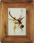 4x6 Wood Picture Frame with Glass Front, Rustic Handmade Burlywood Photo Frames for Table Top and Wall Display