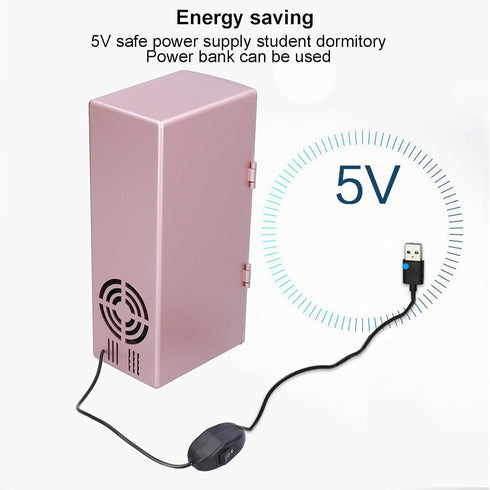 Small Cold Warm Fridge, Mini USB Portable Car Refrigerator for Bedroom Office, Electric Cooler & Warmer