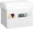 Storage Ottoman Cube, Small Ottoman with Storage with Thicker Furry Padded Seat.