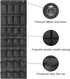 1 Pack 28 Large Pockets Hanging Shoe Organizer Over The Door Shoe Rack for Closet Storage, Gray