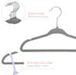 ManGotree 15 Pack Non-Slip Baby Velvet Clothes Hanger, Kids Coat Hanger with Swivel Hook (Grey)