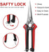 WYF Pruning Scissors, Professional Garden Shears, Sharp Stainless Steel Blades, Hand Pruner for Harvesting, 8.1IN (Red)