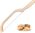 Wooden Bread Bow Knife, 15.7" Serrated Bagel Cutter for Homemade Bread, Kitchen Gift for Baker