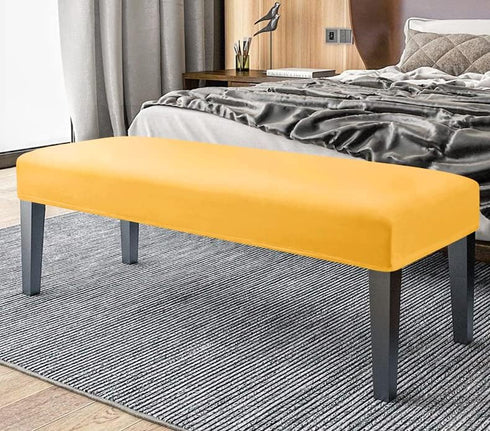 FORCHEER Dining Bench Cover Velvet Bench Slipcover for Living Room Washable Ottman Cover Bench Seat Protector