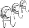 SANNO Suction Cup Hook Holder, Super Power Vacuum Suction Bath Hook, Rustproof Stainless Steel, Set of 3