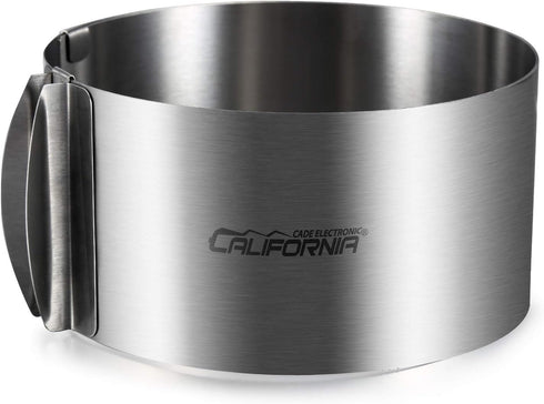 CALIFORNIA CADE ELECTRONIC Cake Mold - Adjustable Round Stainless Steel Cake Ring 6 to 12 Inch