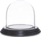 Plymor 3" x 3" Glass Display Dome Cloche with Black Wood Veneer Base