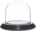 Plymor 3" x 3" Glass Display Dome Cloche with Black Wood Veneer Base