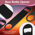 WEGAZ 5 Pack 7inch Black Stainless Steel Flat Beer Bottle Opener, Durable Stainless Steel