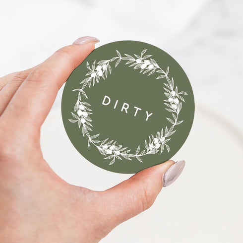 ThreeKin Clean/Dirty Magnet for Dishwasher, Double-Sided Kitchen Gadget Gift, Easy-to-Read Strong Magnetic Indicator